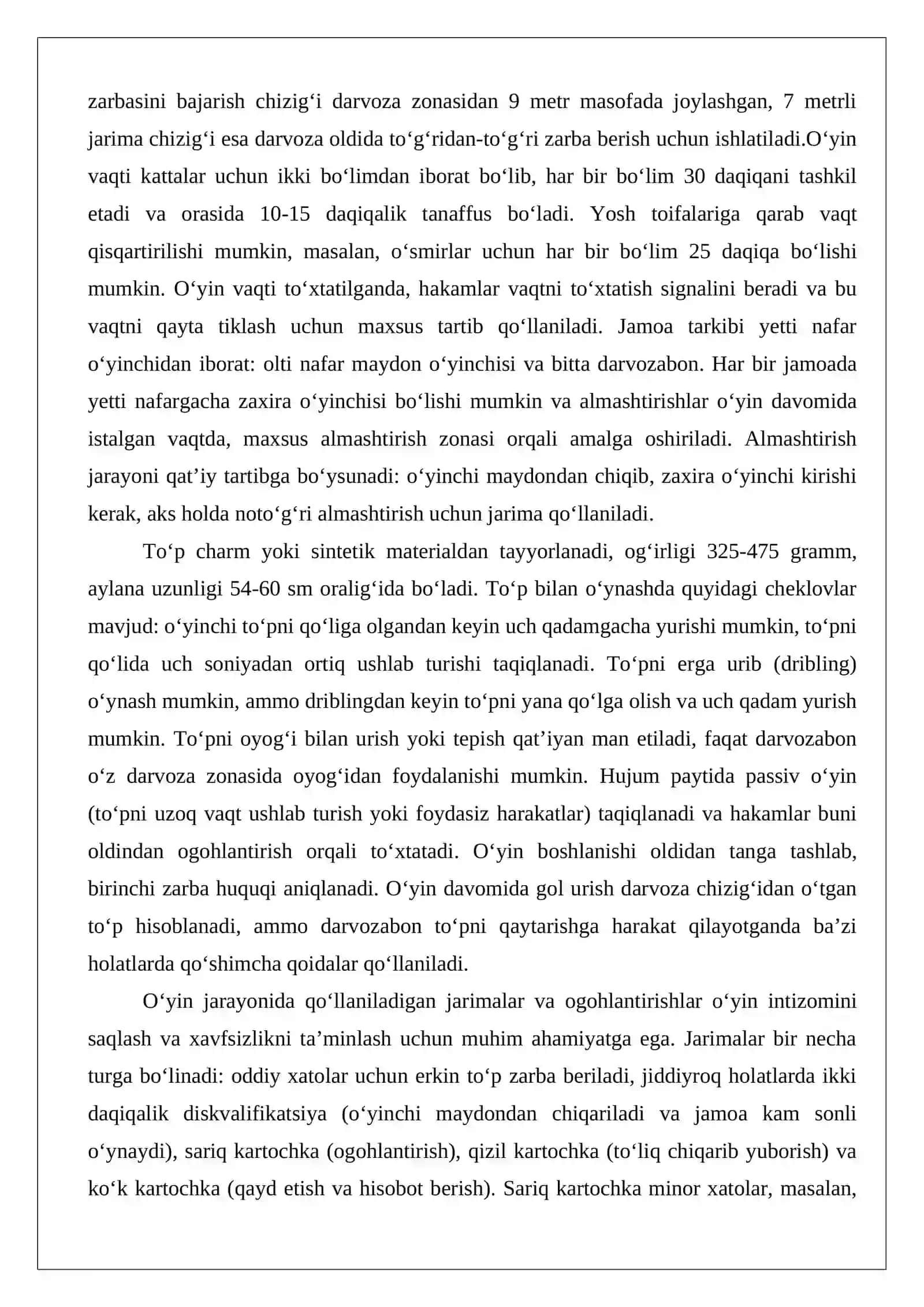 Qo‘l to‘pi bo‘yicha hakamlik qilish qoidalari, hakamlarning vazifalari, musobaqalar 3