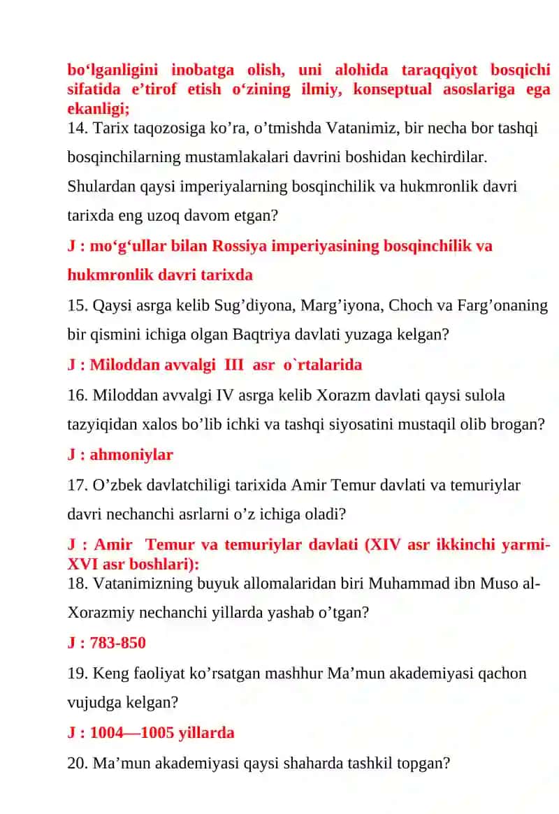 “O’zbekistonning eng yangi tarixi” fanidan nazorat savollari . 3