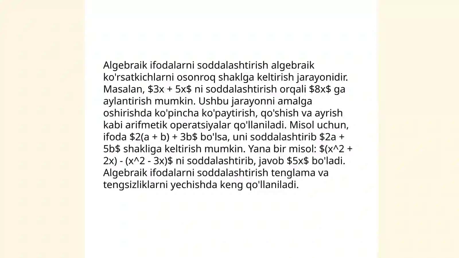 Murakkab masalalarni algebraik usulda yechish 3