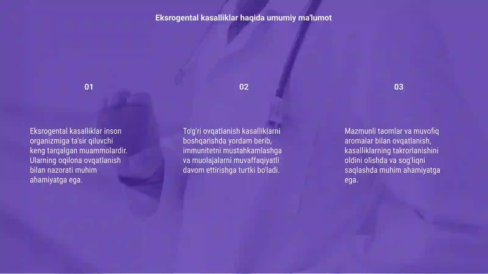 Eksrogental kasalliklarda oqilona ovqatlantirish tafsif nomasi 3