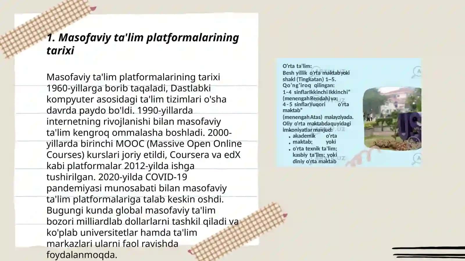 Masofaviy ta'lim platformalari va ulardan foydalanish 3
