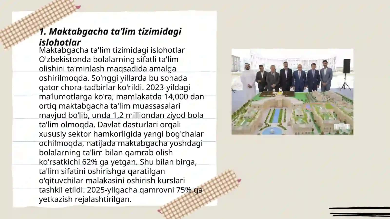 Maktabgacha ta'lim tizimidagi islohotlar 3
