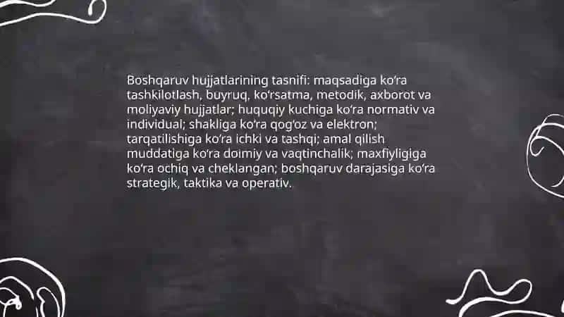 Boshqaruv hujjatlari 3