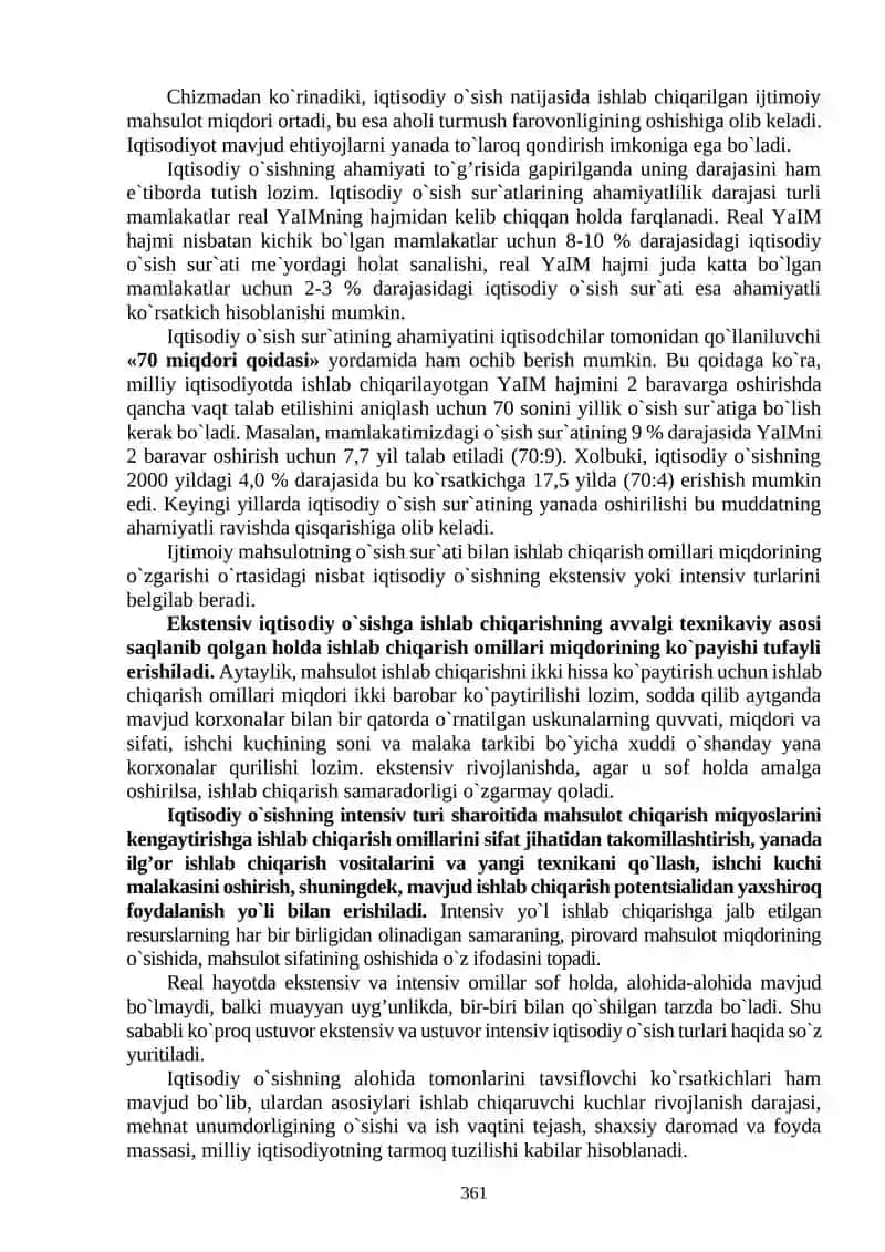 IQTISODIY O`sish, milliy boYlik. IQTISODIY MUTANOSIBLIK VA IQTISODIyotning SIKLLILIGI 3
