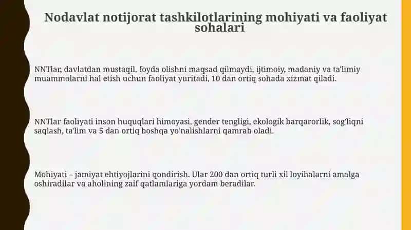 Ozbekistonda nodavlat notijorat tashkilotlarining faoliyati 3