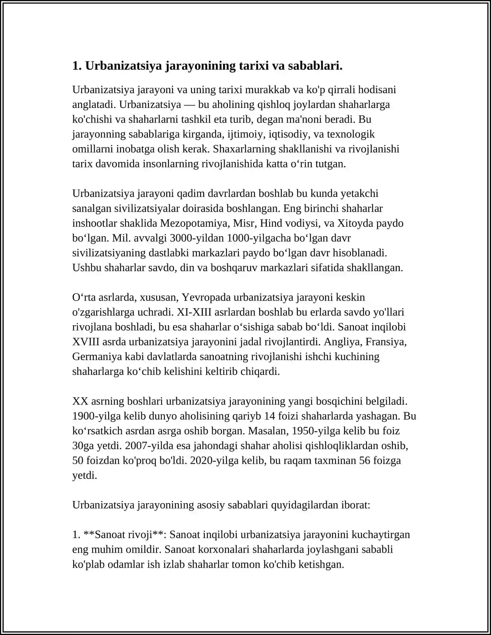 UBRANIZATSIYA JARAYONI VA EKOLOGIK MUAMMOLAR 3