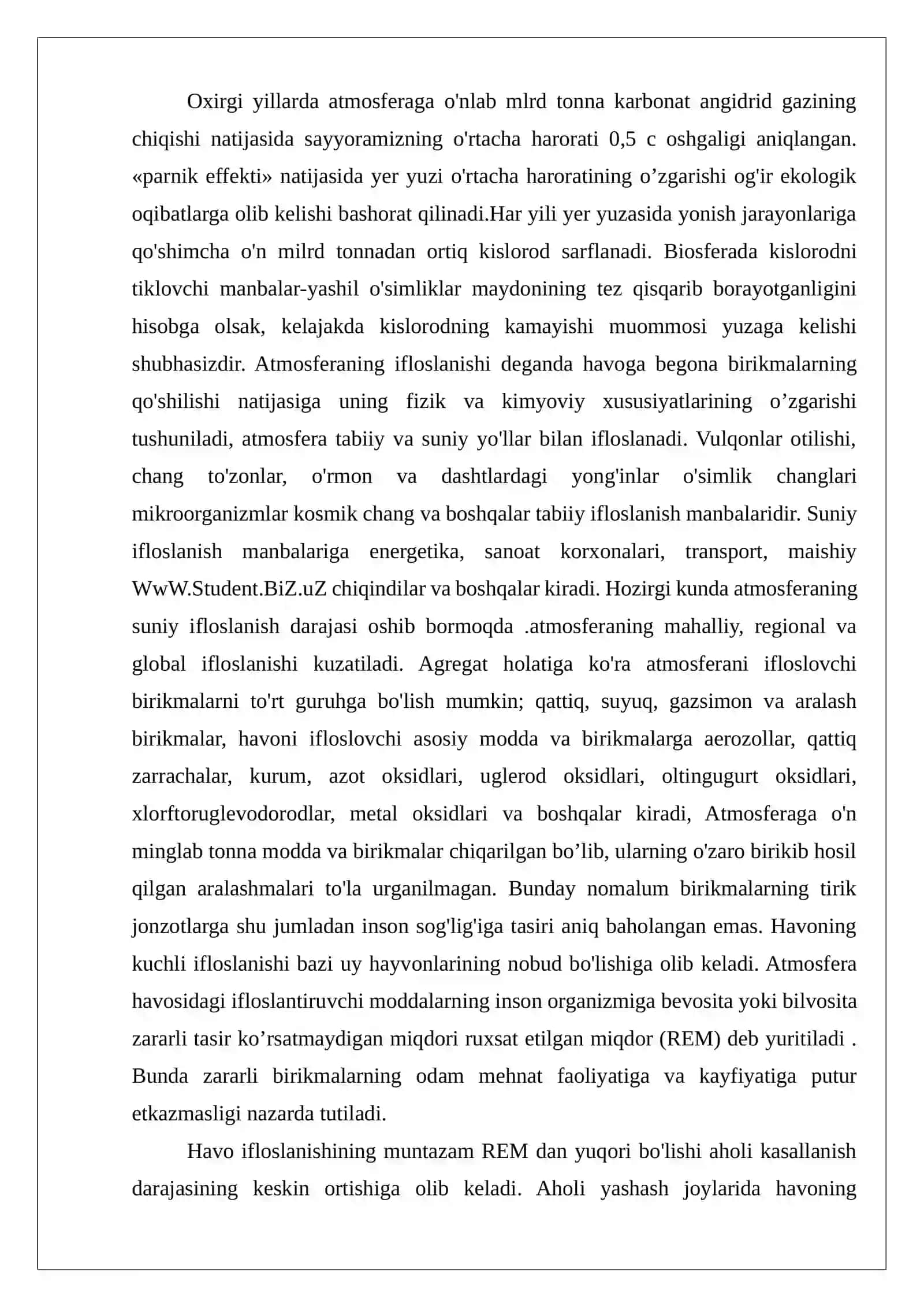 Atmosfera havosining ifloslaishi 3