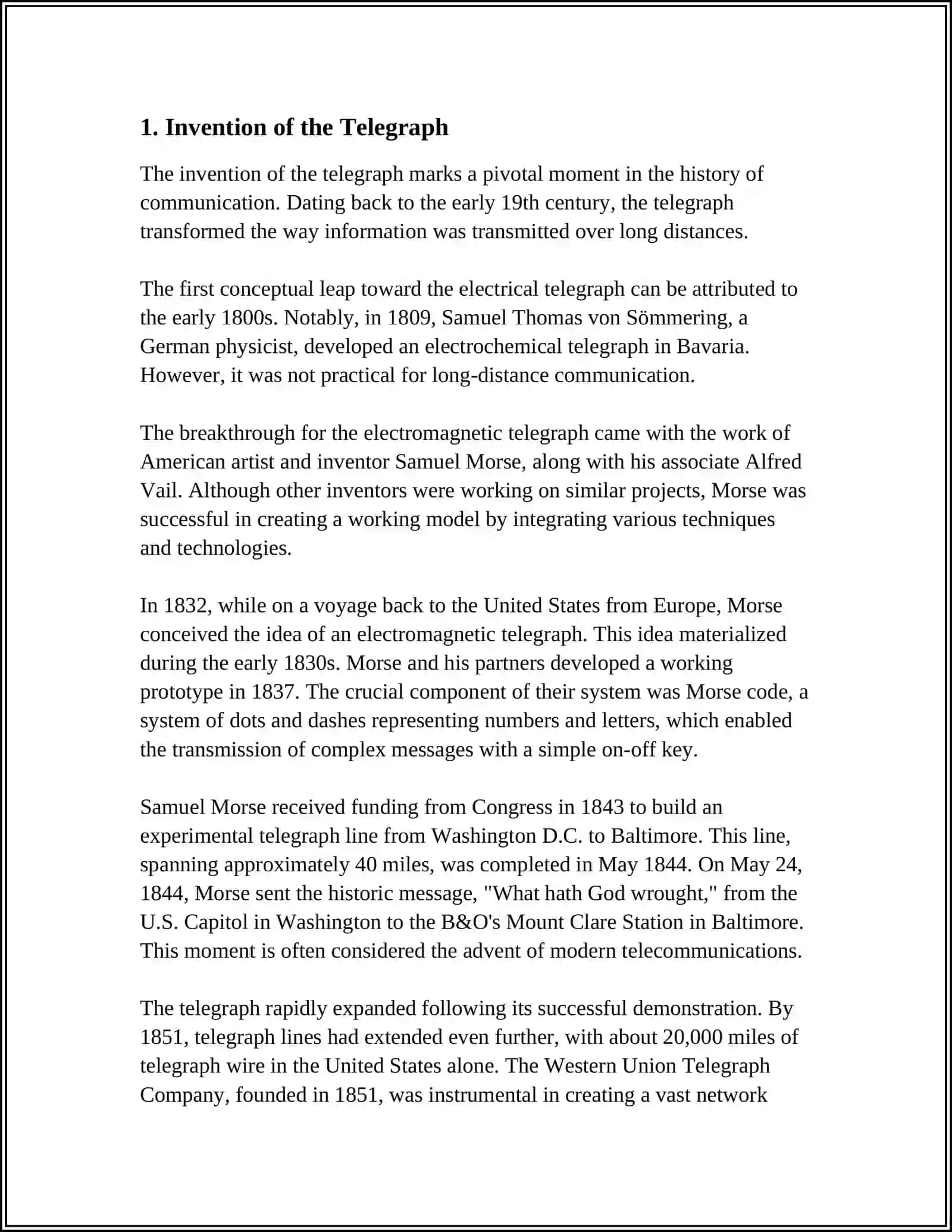 Telgrafning yaratilishi tarixi (History of Telephone Invention) 3