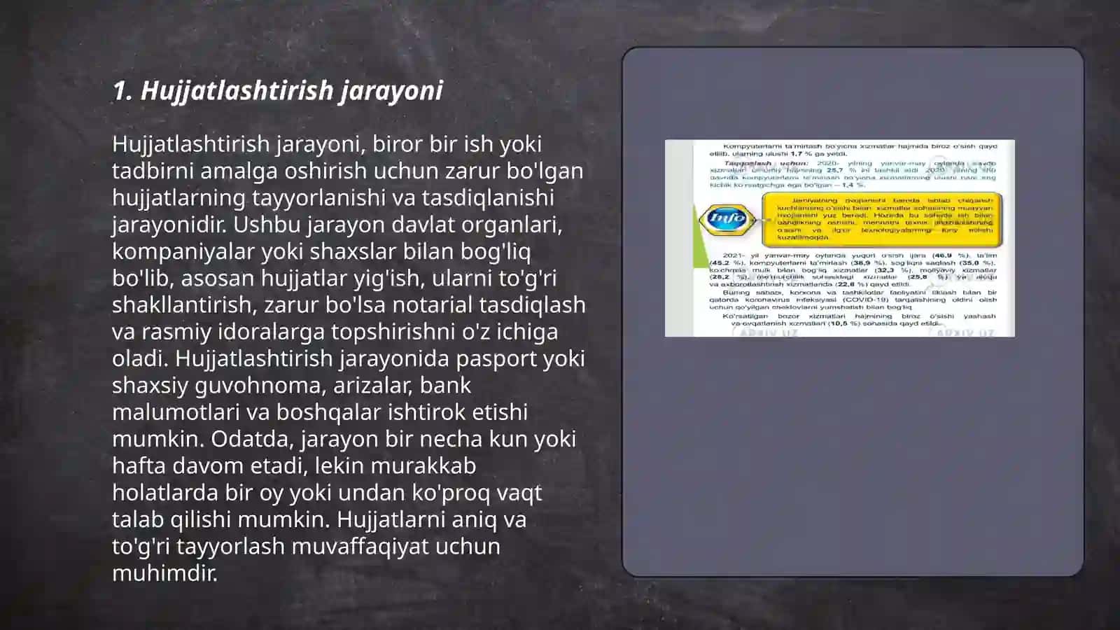 Hujjatlashtirish, baholash va texnik xizmat ko‘rsatish 3