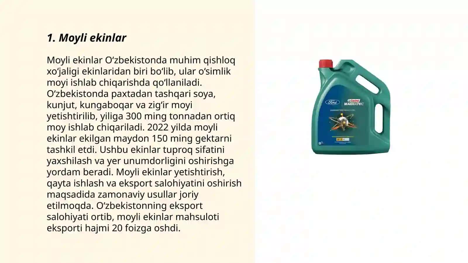 Moyli ekinlar tarkibidagi trans yog'larni aniqlash 3