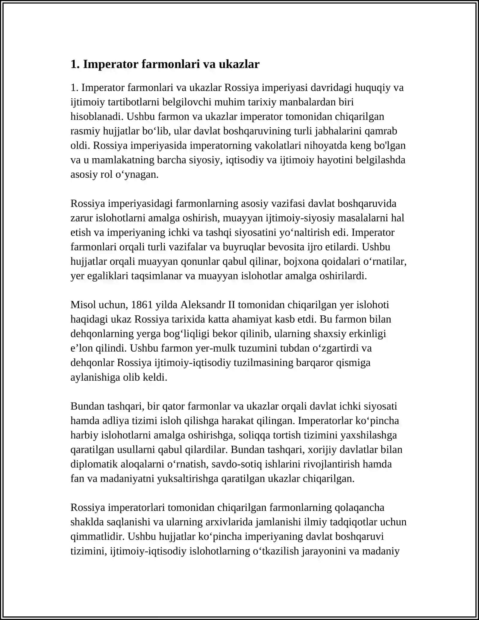 Imperator farmonlari va ukazlar 3