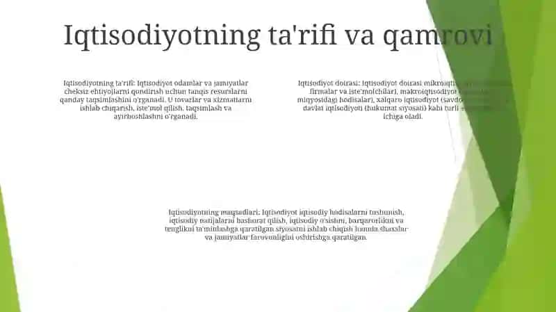 Iqtisodiyotning Predmenti Va Maqsad, Vazifalari 3