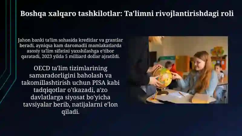 YUNESKO va boshqa xalqaro tashkilotlarning ta’lim sohasini rivojlantirishdagi faoliyati 3