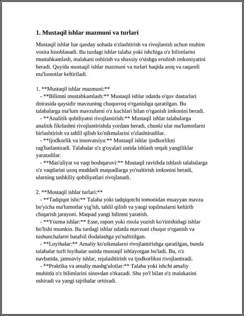 ONA TILI VA OQISH SAVODXONLIGI DARSLARIDA MUSTAQIL ISHLARNI TASHKIL QILISH 3