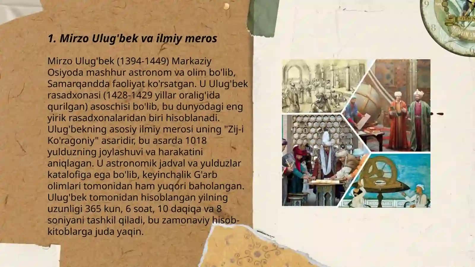 Mirzo Ulug'bekning pedagogik g'oyalari va ta'lim rivojidagi xizmatlari 3