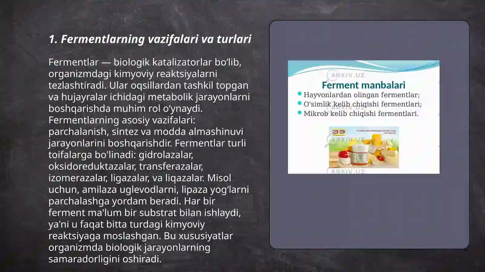 Mikroorganizmlardan ferment olish texnalogiyasi 3