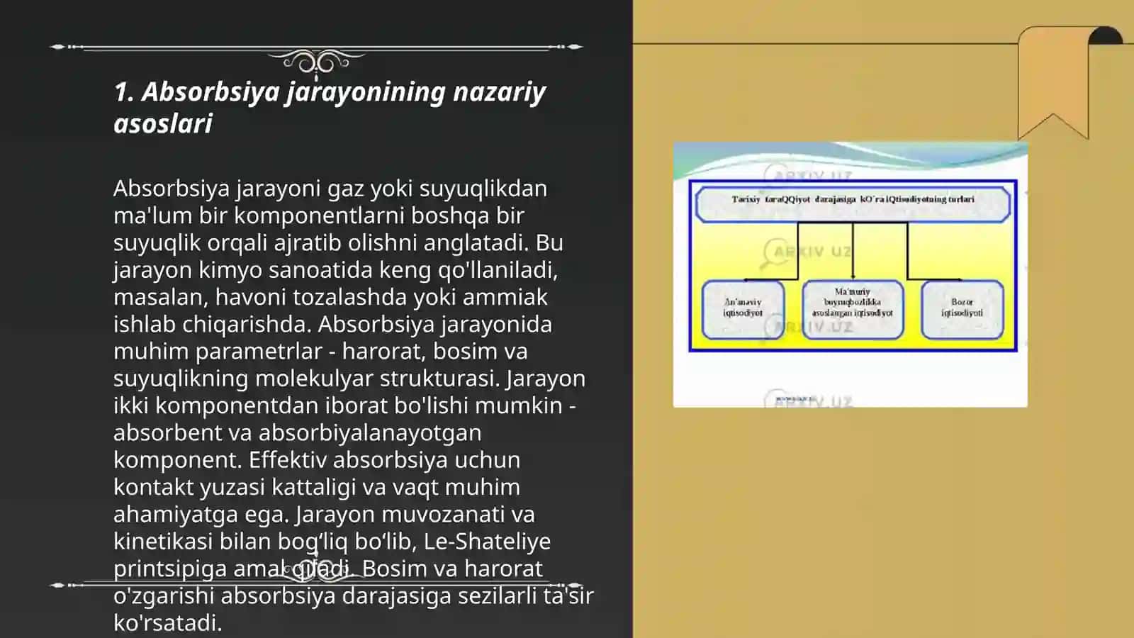 Absorbsiya bólimining nazariy asoslari Texnalogik Sxemasi va asosiy aparatlari 3