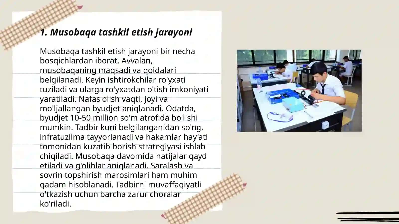 Musobaqani tashkil etish va musobaqa qoidalari 3