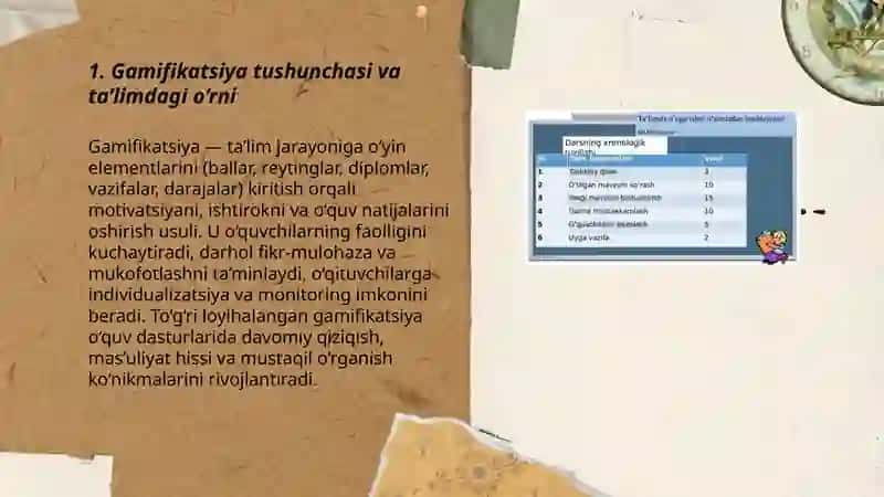 Gamifikatsiya: Ta’limda o‘yin elementlaridan foydalanish 3