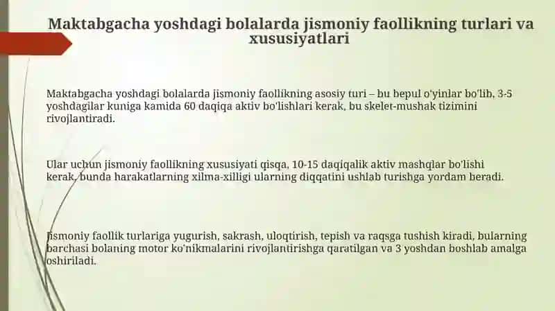 Maktabgacha yoshdagi jismoniy faollik 3