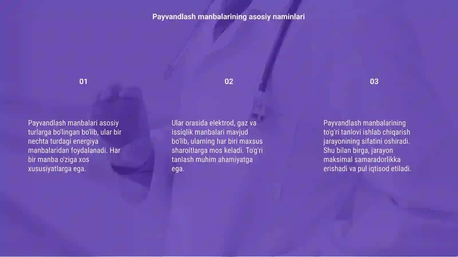 Payvandlash manbalari haqida 8 varaq 3
