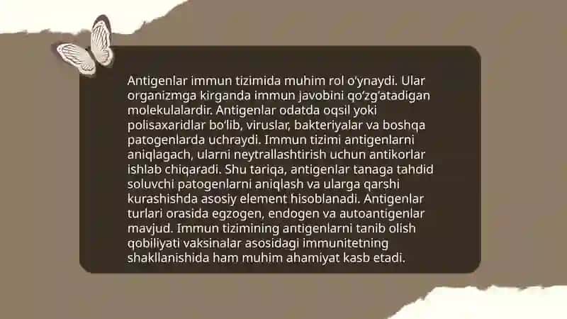 Antigenlarning antitanalar bilan munosabati 3