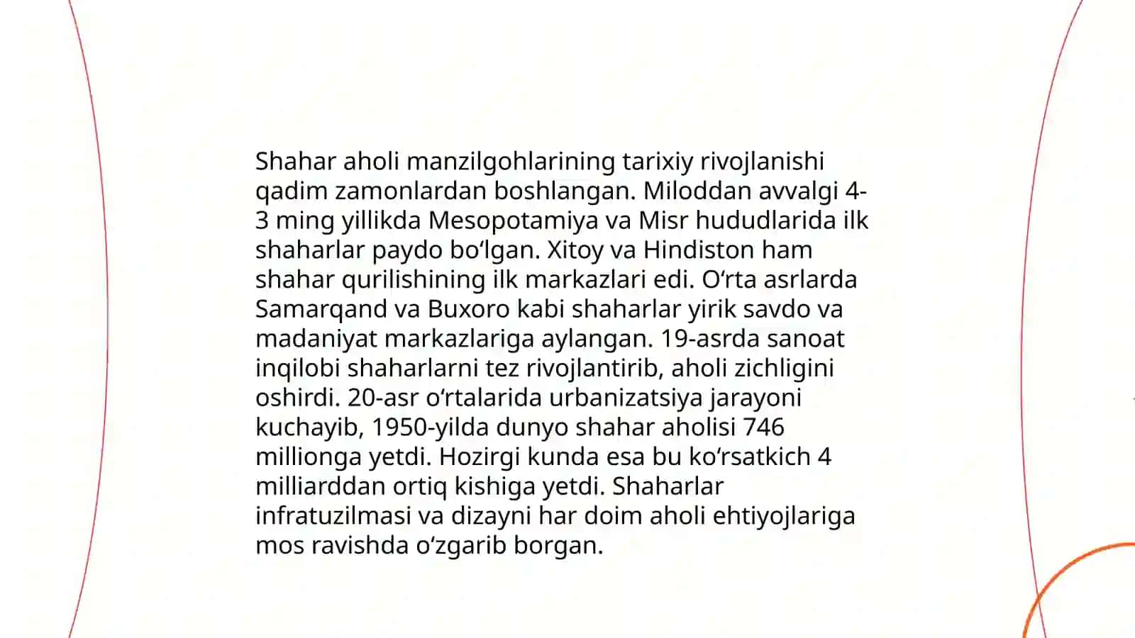 Shahar aholi manzilgohlari: turlari, tarqalish xususiyatlari 3