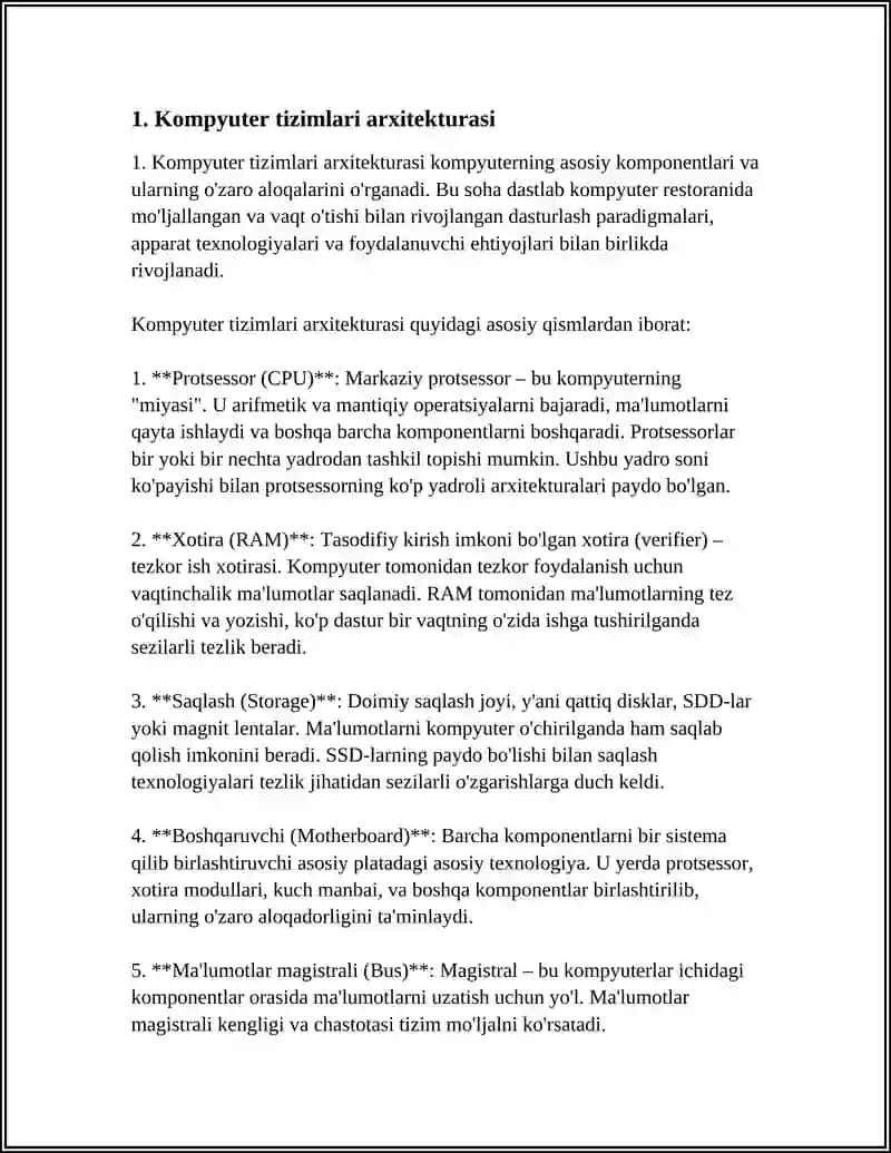 Kompyuter tizimlari arxitekturasi 3