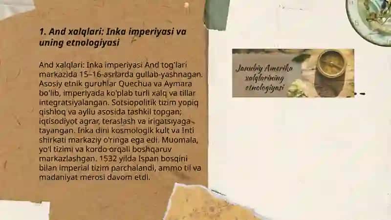 And xalqlari: Inka imperiyasi va uning etnologiyasi 3