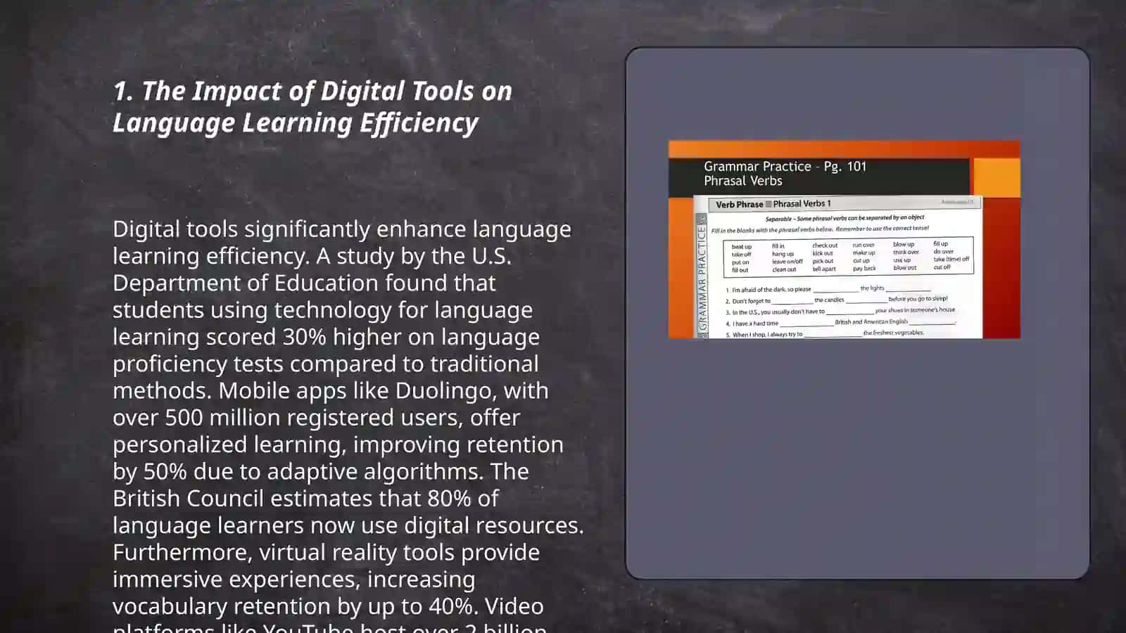 INTEGRATING TECHNOLOGY INTO LANGUAGE TEACHING. ROLE OF DIGITAL TOOLS, APPS, AND PLATFORMS. ARTIFICIAL INTELLIGENCE (AI) IN EFL: OPPORTUNITIES AND CHALLENGES by Mustonova Gulnora 3