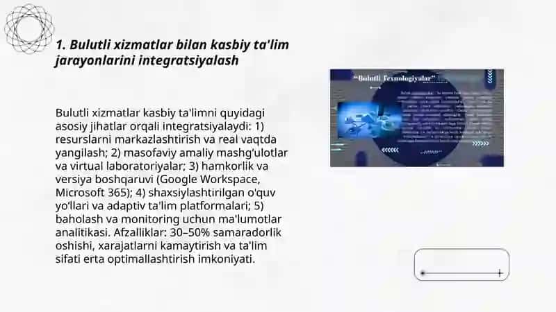 Bulutli texnologiyalar va ularning talimiy imkoniyatlari 3
