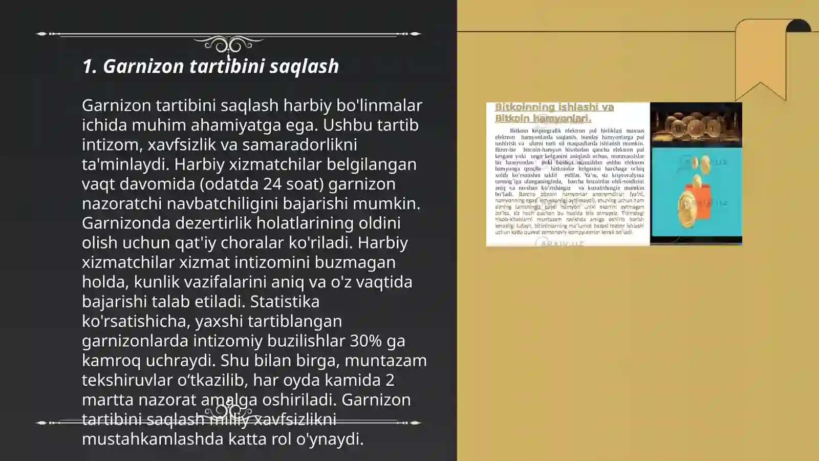 Garnizon va qolavul xizmztini o'tash va tashkil etish 3