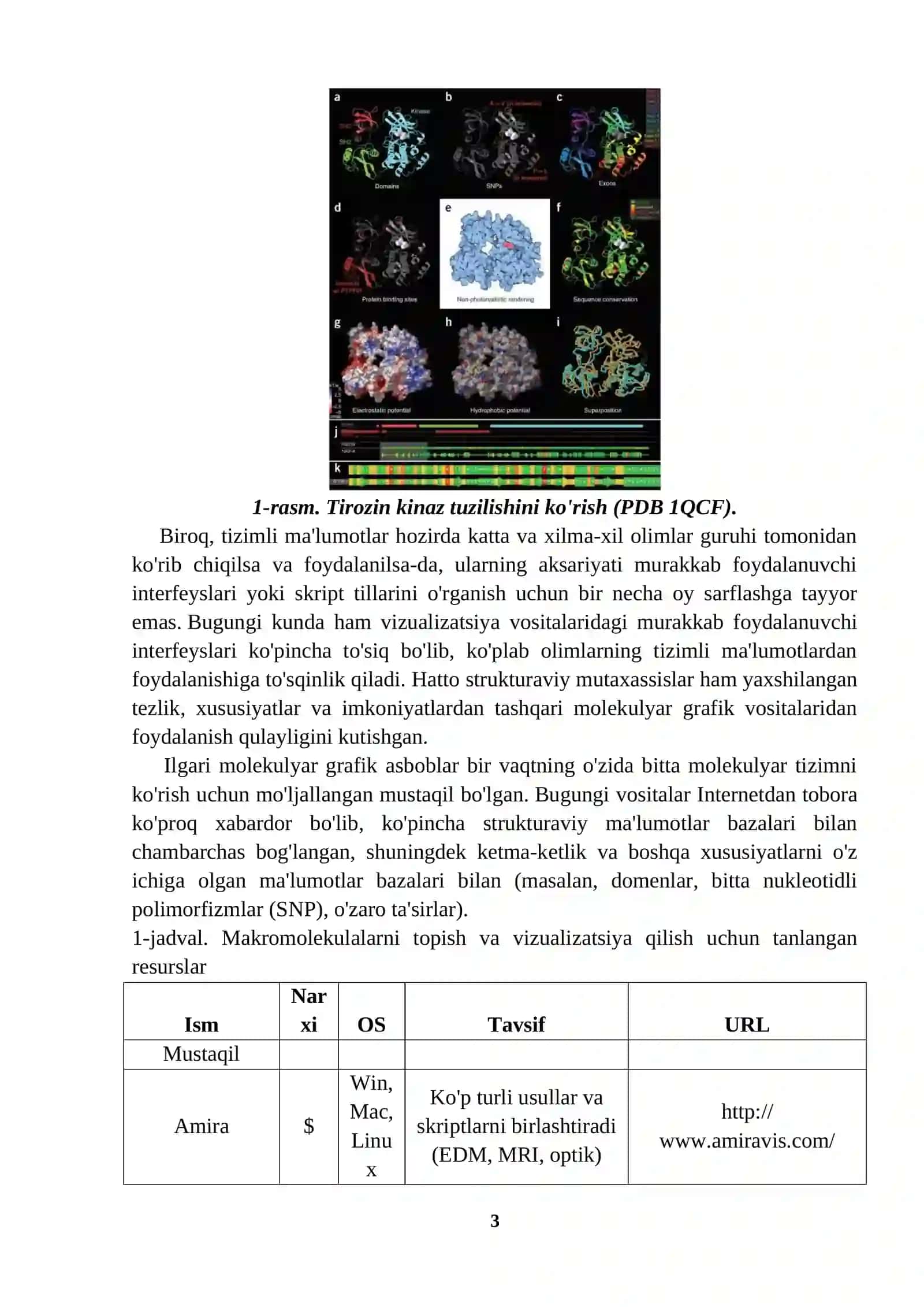 BIOLOGIK MAKROMOLEKULALARNI VIZUALIZATSIYALASHTIRISHNING ZAMONAVIY USULLARI 3