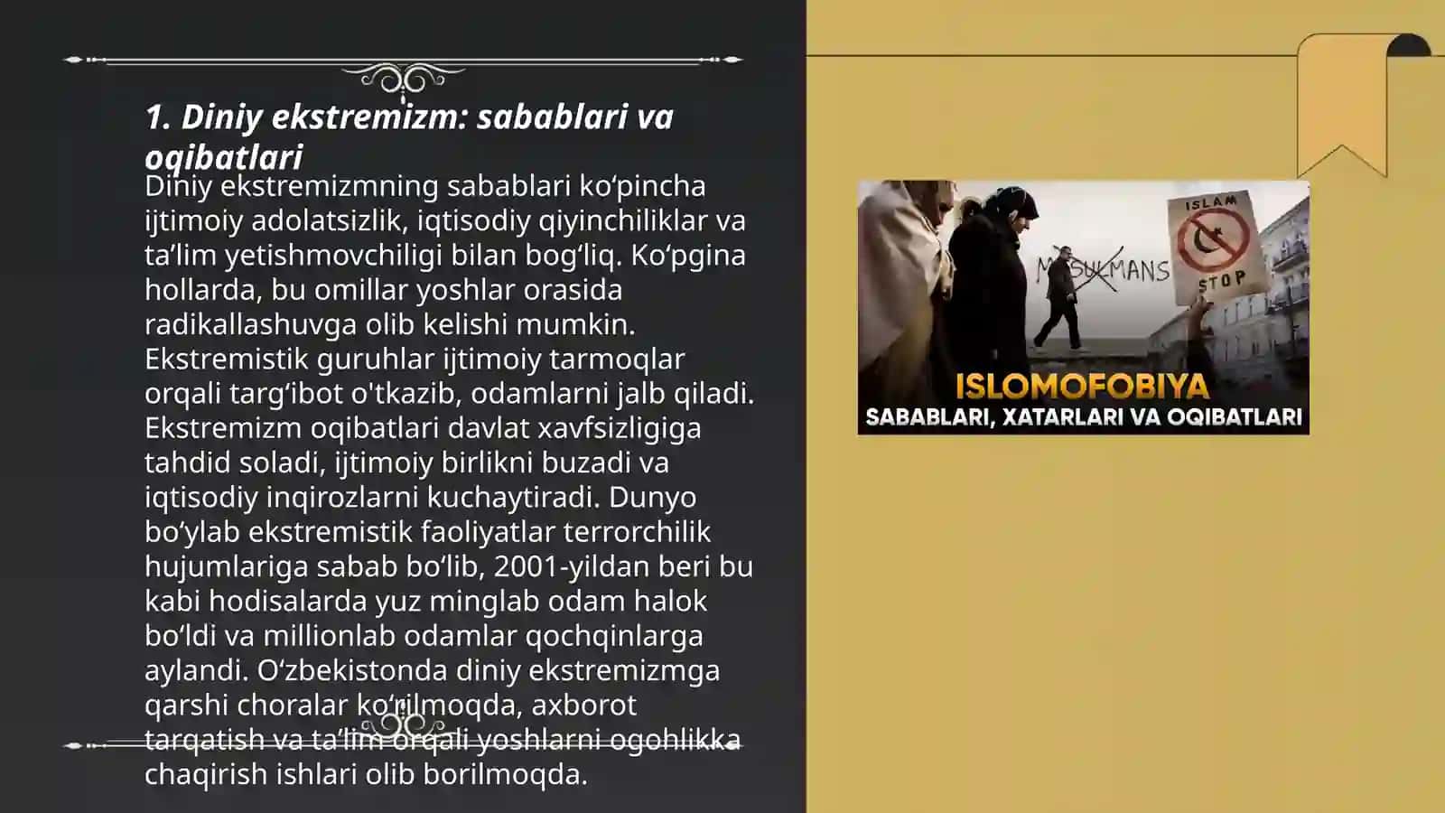 Diniy ekstremizm, radikalizm va terrorizm xavfsizlikka tahdid 3