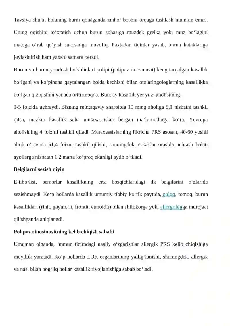 Bolalarda burun qonashi sindromi 3