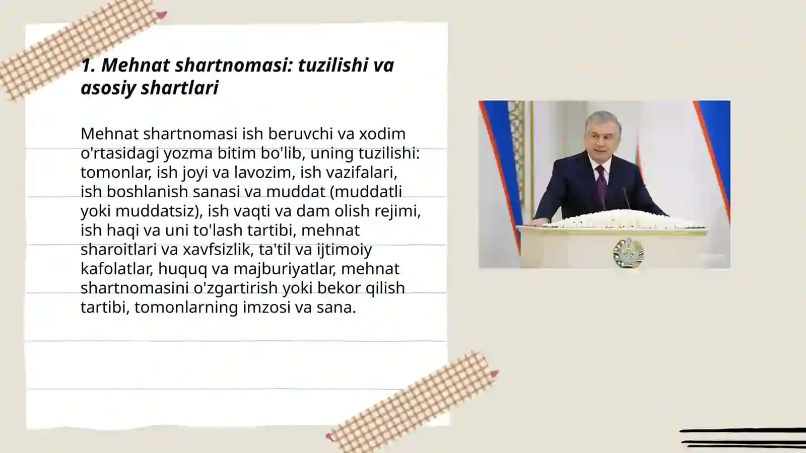 Mehnatga oid huquqiy munosabatlar 3