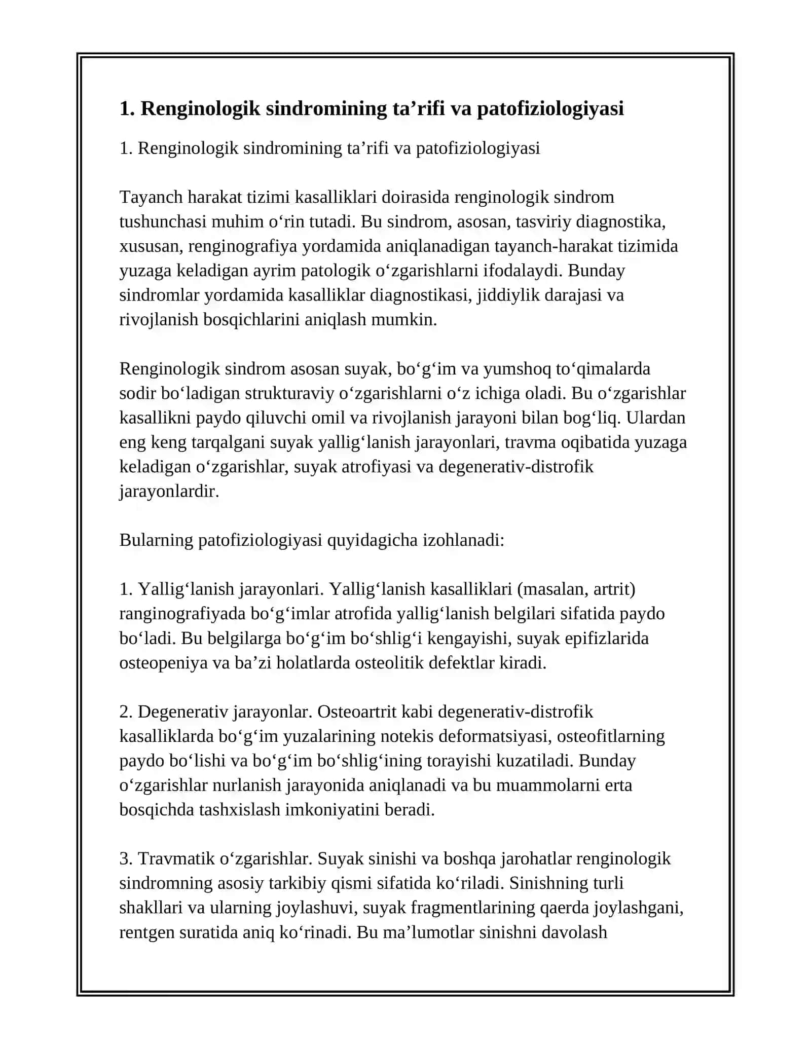 TAYANCH HARAKAT TIZIMI KASALLIKLARI RENGINOLOGIK SINDROMI 3