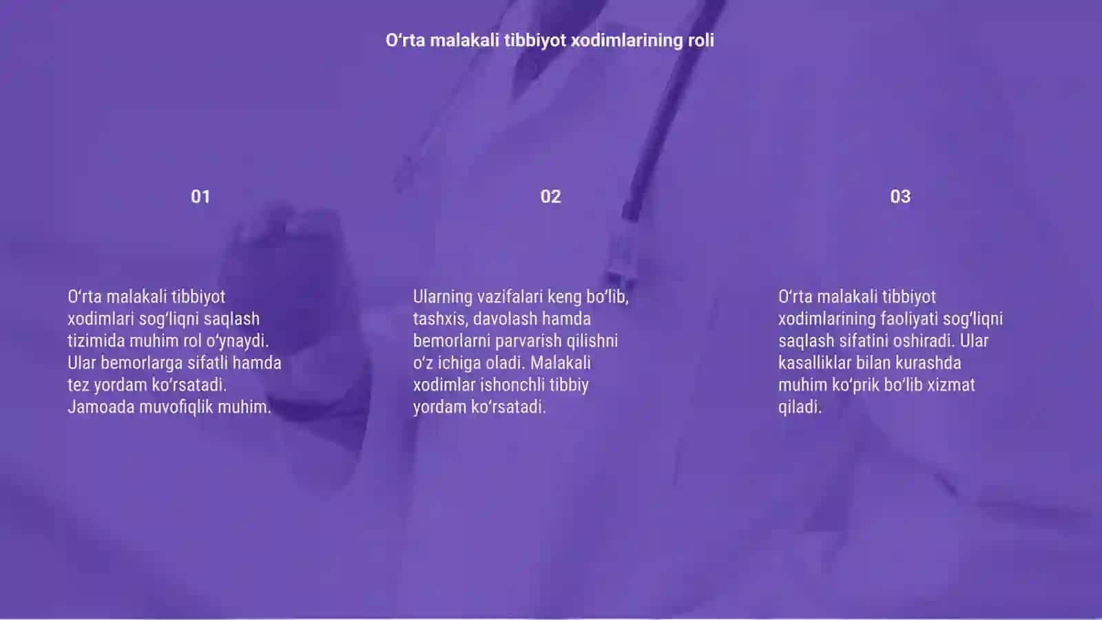 Oʻrta malakali tibbiyot xodimlari ishini yuritish 3