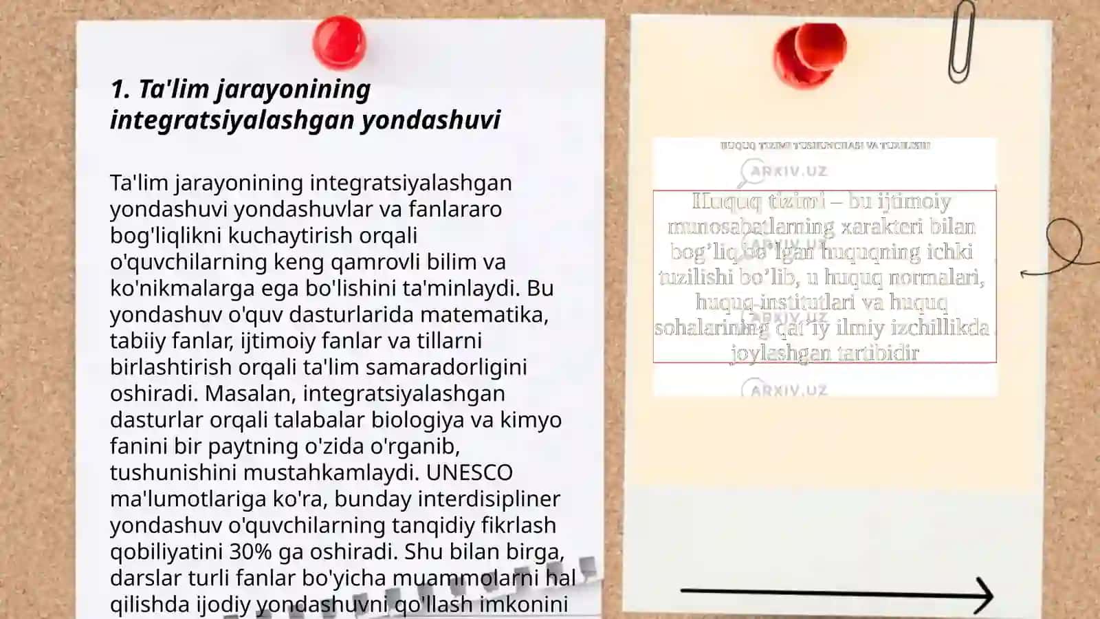 Ta'lim jarayonining integratsiyalashgan yondashuvi 3