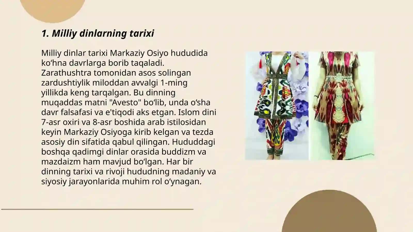 Milliy dinlar 3