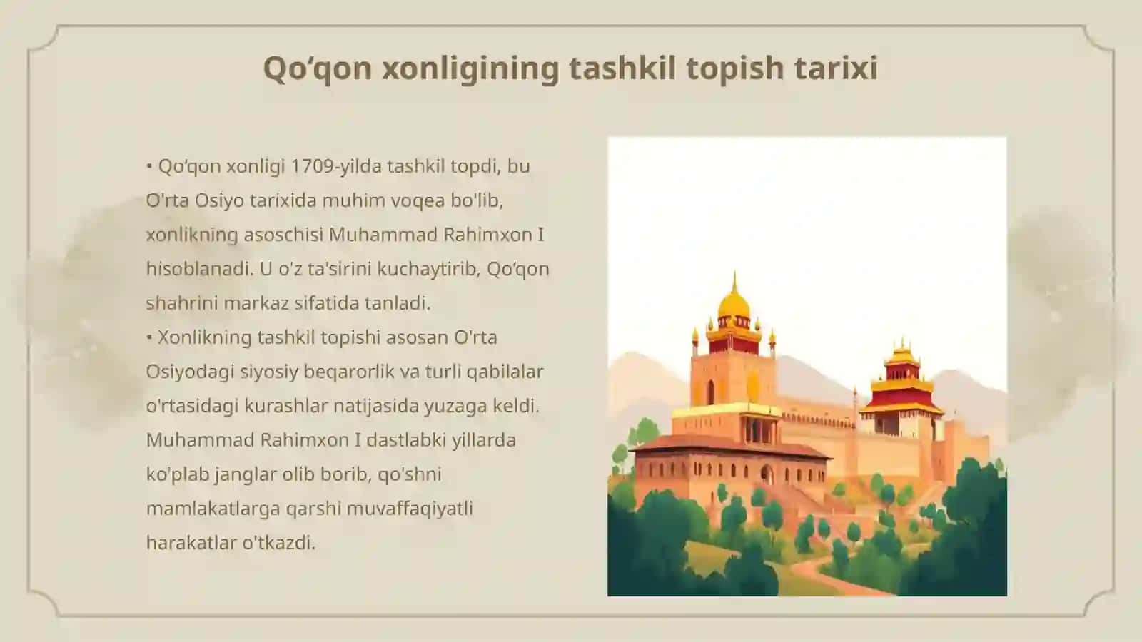 Qo‘qon xonligining tashkil topishi va uning siyosiy tarixi 3