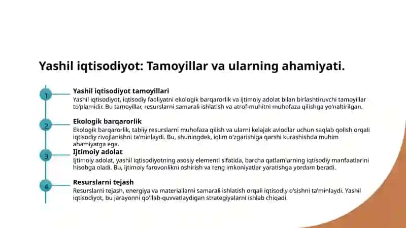 Yashil iqtisodiyotning asosiy tamoyillari 3