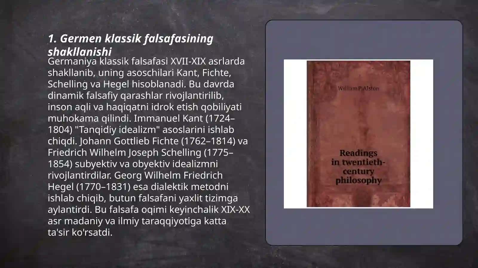 Nemis klassik falsafasidagi psixologik gʻoyalar 3