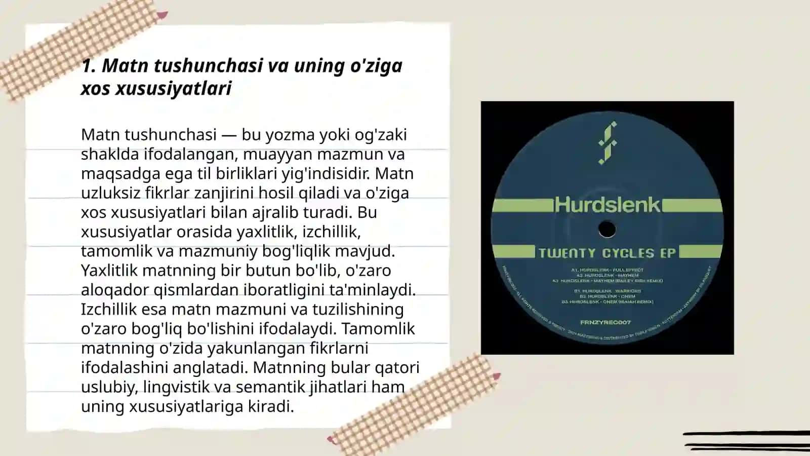 Matn va uning birliklari 3