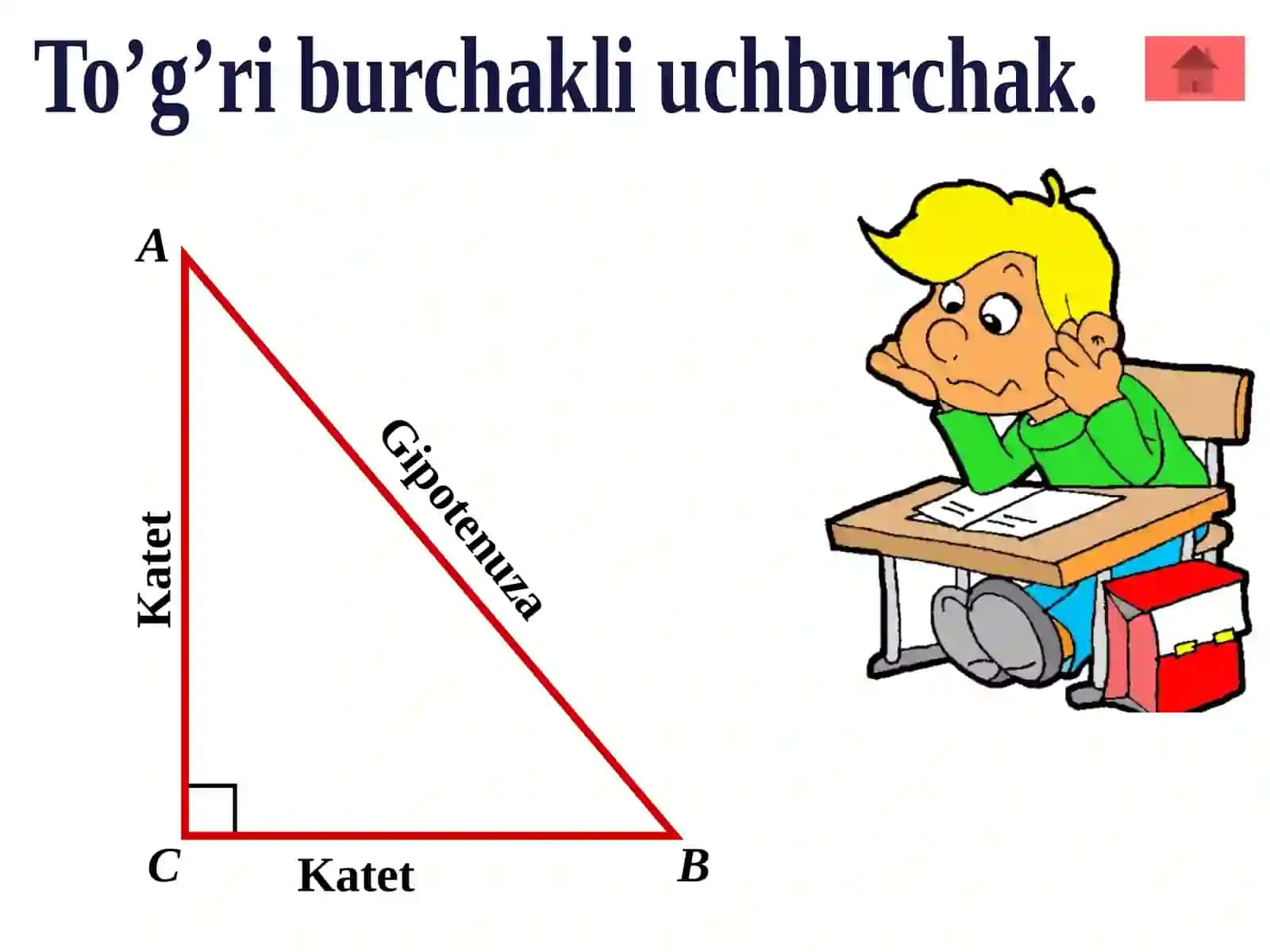 Uchburchak  tashqi burchagi xossasi 3