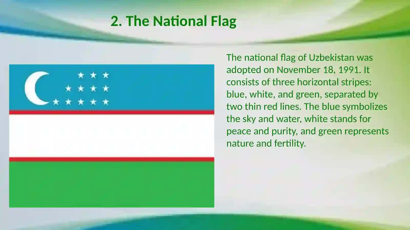 The state symbols of Uzbekistan 3