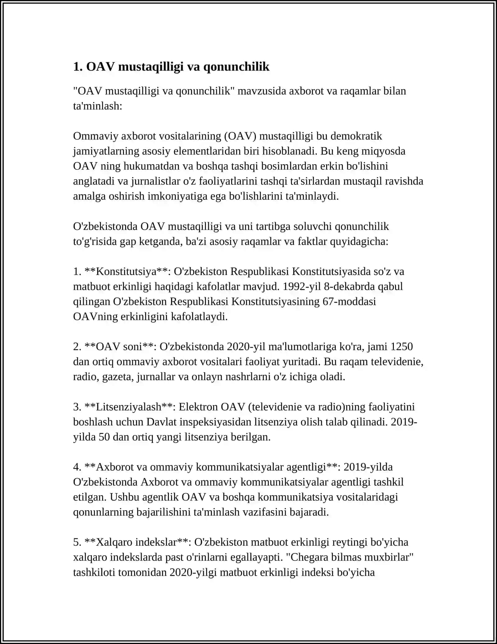 OAV ERKINLIGINI TA'MINLASH 3