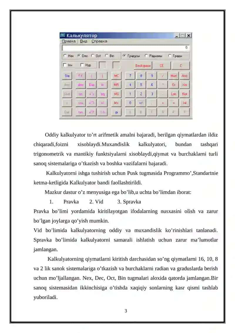 Windowsning standart dasturlari va ularning vazifalari 3
