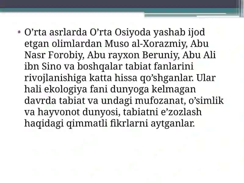 O’rta Osiyo allomalarining tabiiy fanlarni shakllanishi va rivojlanishiga qo’shgan hissalari 3