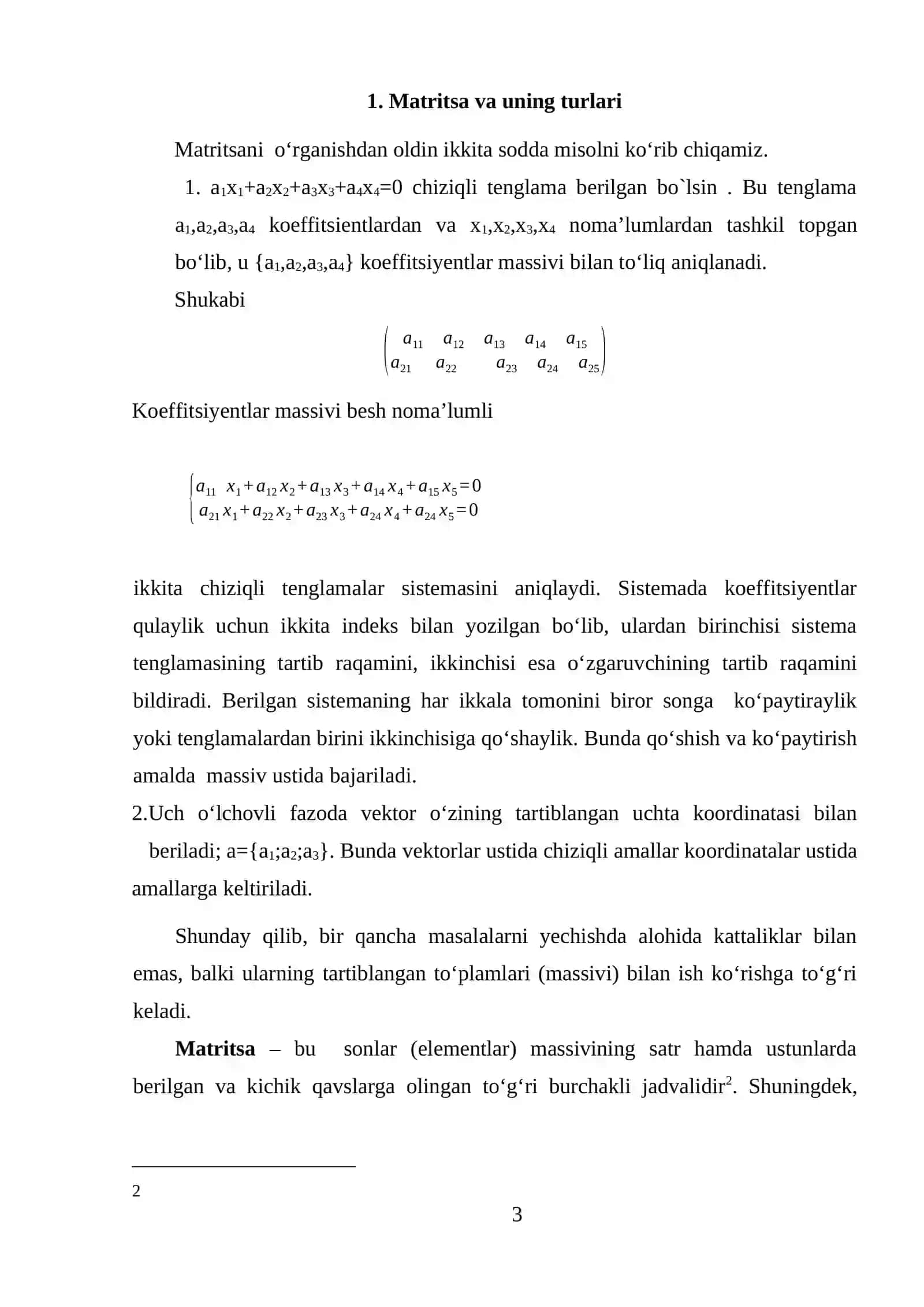 Matritsalar 3